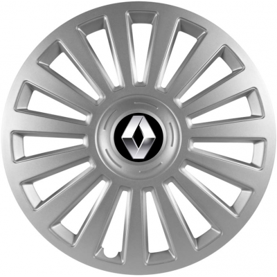 KRYTY KOLIES PRE RENAULT 16" LUXURY silver 4ks